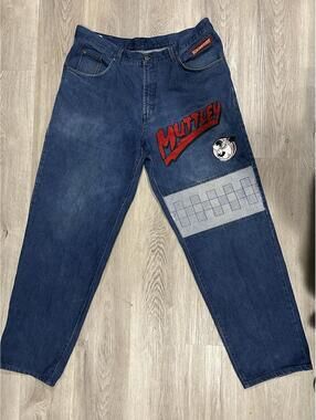 VINTAGE Late 90’s Iceberg History Denim Jeans MUTLEY Made In Italy Size 40 X 33